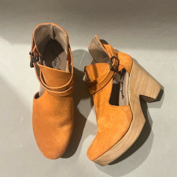 Orange FREE PEOPLE cedar clog - Picture 3 of 5